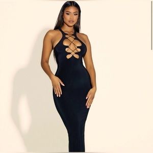 Naked Wardrobe Laced up dress